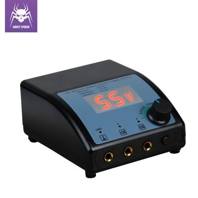 China Professional Stainless Steel 2A Tattoo Supplies Tattoo Power Source Dual LED Digital Tattoo Power Supply for sale