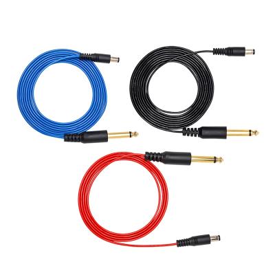 China Permanent Makeup Eyebrow Tattoo Eyeliner Eyebrow Lips Tattoo Machine Power Electric Wire Supply Permanent Clip Cord Strong Silicone Jacket Cord DC Style Copper Cable for sale