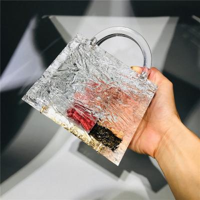 China Crystal Evening Clutch Clear Acrylic Waterproof Hot Sale New Designer Transparent Handbag for sale