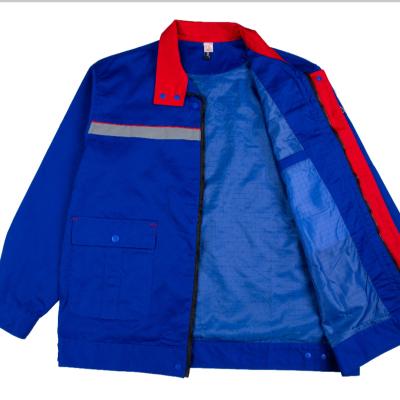 China Double-Layer Polyester Dust Proof Anti-Static Grid Anti-Static Workwear For Gas Station for sale