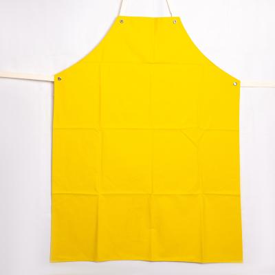 China Dustproof Yellow Rubber Apron For Butcher Factory for sale