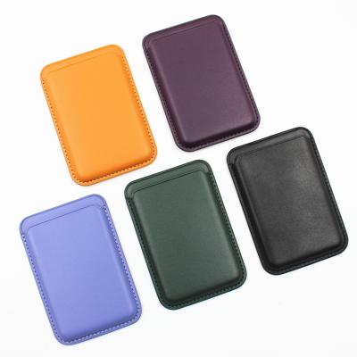 China Fashion Custom Logo Magnetic Mag Safe Wallet Case Leather Magnetic Phone Card Holder Wallet For Iphone 12 for sale