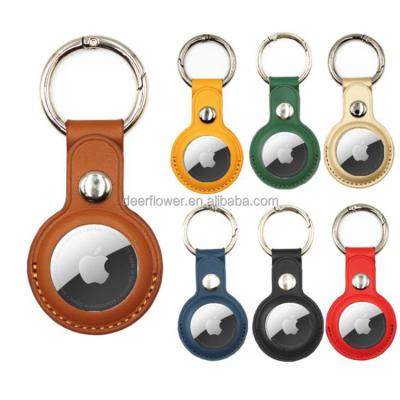 China Wholesale Custom Shockproof Cover PU Leather Airtag Finder Key Tracker Key Tracker PU Leather Case For Apple Airtag for sale