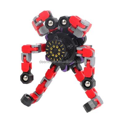 China Relieve Stress Deformable Top Creative Mechanical Spinner Toy Transformable Fingertip Spinning Robot Chain Hand Spinner Diy Toy For Adult for sale