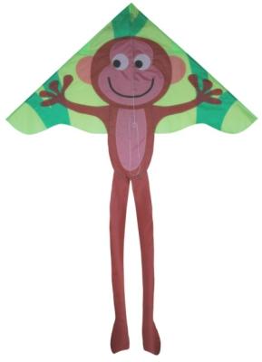 China Monkey Parttern Delta Wing Kite Colorful With Fiberglass Frame 130*180cm for sale