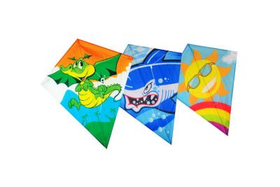 China Shark Pattern Diamond Stunt Kite Various Size Convenient Carry Durable for sale