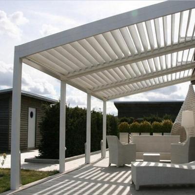 China Hot Sale Aluminum Alloy Garden Gazebo Pavilion Motorized Customized 3x3 Sun Shading Bioclimatic Aluminum Pergola for sale