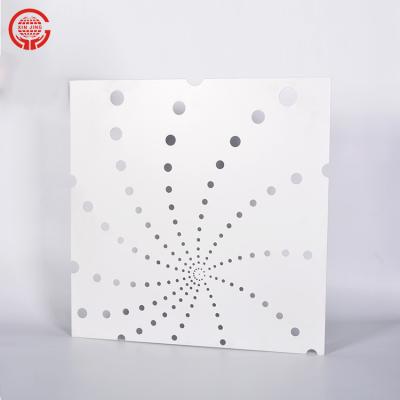 China Artistic Ceilings Special CNC Perforated Flowers Aluminum Square Ceiling for sale