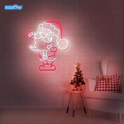 China LANDSCAPE Rebow Dropshipping 58CM Christmas Gift Event Santa Claus LED Letter Light UV Printing Custom Neon Sign for sale