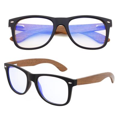 China Brand Blue Light Blocking Glasses Anti Blue Light Filter Computer Logo Wooden Bamboo Custom Glasses For Men for sale