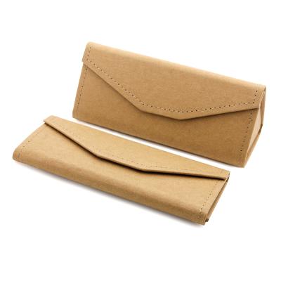 China Contain Glasses Sunglasses Case Print Your Logo Craft Paper Box Sunglasses Folded Cheap Glasses Packing Bag for sale