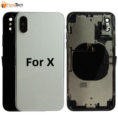 China Back Cover Repair Parts For iPhone X/XS/XS Max Full Back Housing Assembly With Flex Cables Battery Cover For iPhone for sale