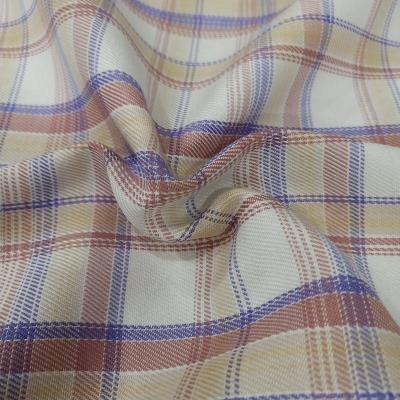 China AF6117 Factory Supply Anti-Static Fabric 90 Polyester 10 Rayon Fashion Plaid Pattern Modal Fabric For JK Skirt/Dress/Pants for sale