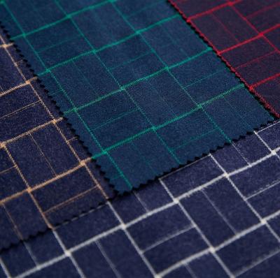 China Durable Spandex Fabric 70 2 Polyester 28 Rayon Suiting Fabric Fashion Plaid Style For Clothes for sale