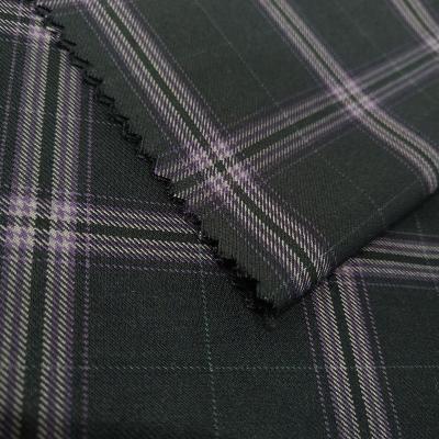 China AF6069 Polyester Pure Rayon Woven Suiting Fabric In Modern Plaid T-shirt Fabric Check Pattern For Casual Suit/T-shirt/Pants/Skirt for sale