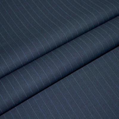 China Organic viscous woven suit fabric stripe black poly and shiny suit wool fabric in keqiao textile market for gents suits/panties for sale