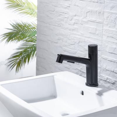 China Contemporary Design Matte Black Faucet Health Brass Hot And Cold Faucet Bathroom Sink Basin Faucet for sale