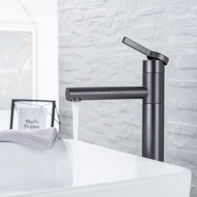 China Gray Faucet Health Design Basin Bathroom Sink Contemporary Faucet Hot And Cold Gun Faucet for sale