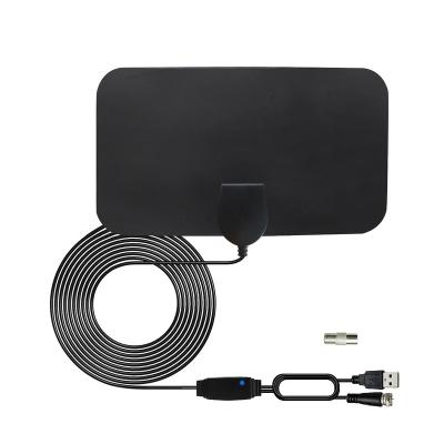 China Hot Selling free indoor rfid hdtv digital tv channel uhf tv antenna home set top box with amplifier 210*120*0.8mm for sale