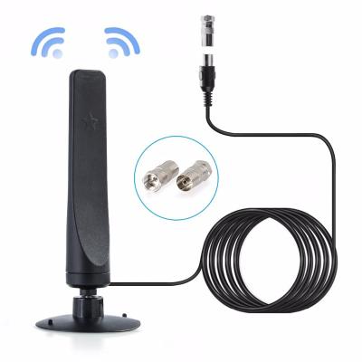 China High Gain Magnet 12DB Mobile Omni DVB-T Indoor Wireless TV Antenna With TV Antenna Adapter Connector XDTV17 for sale