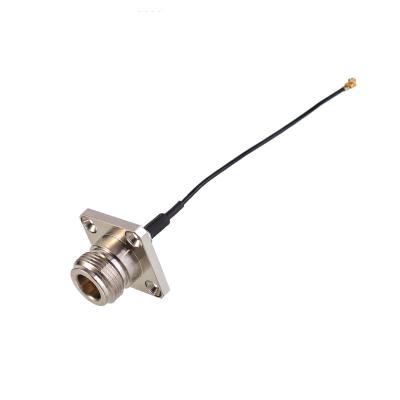 China Wholesale Low Loss RG1.13 IPEX Coaxial Jack Four Hole Flange N Female Connector Wire Antenna RF Coaxial Cable Adapter CB014 for sale