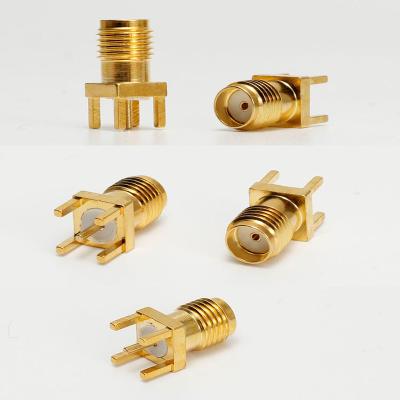 China RF Antenna Coaxial Cable Adapter Manufacturing Customized OEM Gold Connector Four SMA Feet for sale