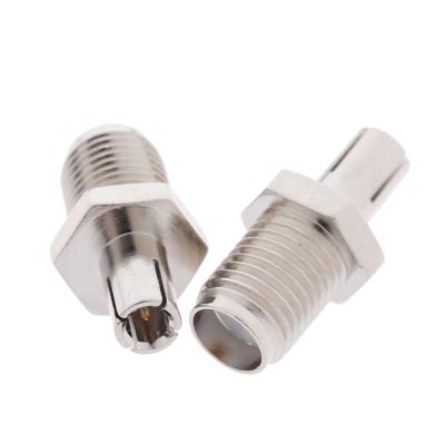 China Silver Coaxial Adapter SMA Jack To TS9 Adapter RF Antenna Coaxial Cable RF Female Male Plug SMA To TS9 Coaxial Jack Fast Electrical Cable Connector for sale