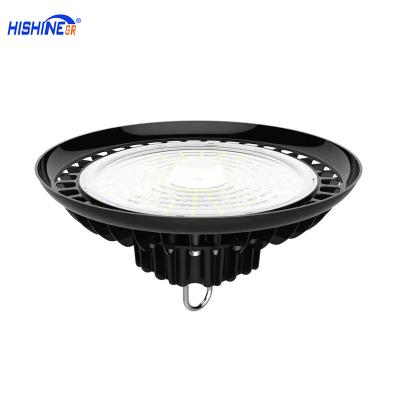 China Industrial Warehouse Hishine 200W DLC IP65 Factory Warehouse 100w 150w 200w UFO Led High Bay Light for sale