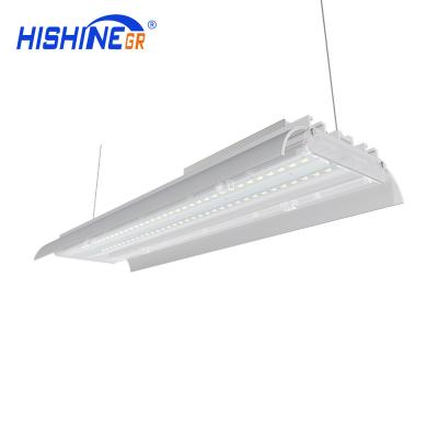 China Warehouse Hishine Group Frosted Lens Design 30W 60W 90W 120W Led Linear High Bay Light Warehouse Farm Barn Indoor Light for sale