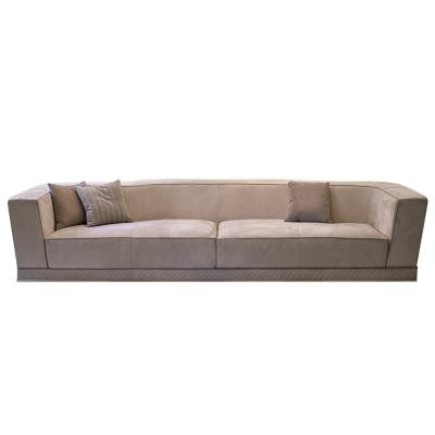 China Sofa Classical Luxury Hotel Lounge Sectional L Shaped Furniture Frosted Leather Sectional Sofa Set for sale