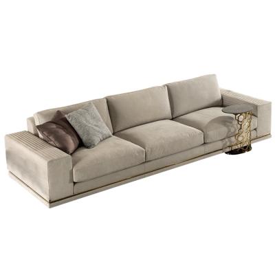 China Modern Simplicity Couch Living Room Sectional Metal Base Velvet Furniture Living Room Sectional Sofa for sale