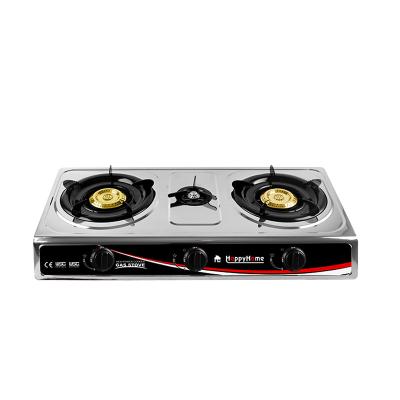 China High Quality Hotel Multi Function Enamel Rack 3 Burner Gas Stove Cooktop Homeware Cooker for sale