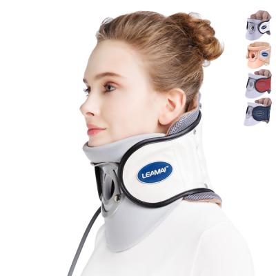 China 2021 HOT Home Therapy PU STYLE Adjustable Cervical Traction FOR MEN and WOMEN, available in three colors, OEM is OK for sale