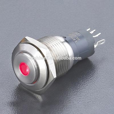 China High quality illuminated vandal resistant led push button switch LA16JSH-D for sale