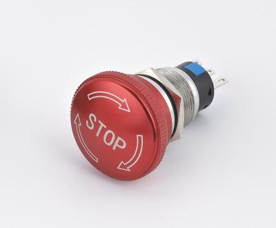 China mushroom emergency switch 19mm 1NO1NC latching JT19-11 for sale