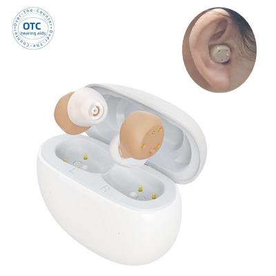 China Charging Box With Power Storage Function ELHearing CIC Hearing Aid Sound Amplifier Digital Mini Size Inner Ear Invisible OTC Magnetic Charging Hearing Aids For Deafness Deaf Prices for sale