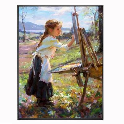 China Large Art Gallery Beautiful Girl Display Fashionable 11x14 Decoration Metal Photo Picture Canvas Frames for sale