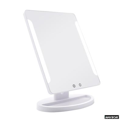 China Hot Selling 180 Rotation Battery Operated Desk Lighted Led Light Makeup Mirror for sale