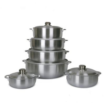 China Factory Price Sustainable High Quality Aluminum Pot with Iron Handle to South American (CHILE and Panama) for sale