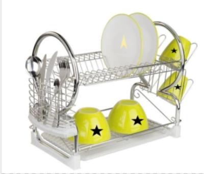 China Wholesale and cheapest price viable china factory load 2 tier dish rack with drip tray for sale