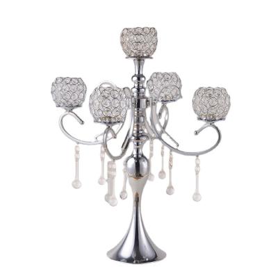 China All Metal Luxury Decorative Antique Candelabra Retro Floor Stand Menorah Tall Candle Holder for sale