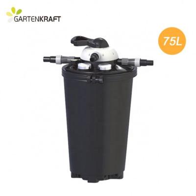 China GARTENKRAFT 1075PF 75L/GAL Plastic Flexible 19.8 Garden Tank Multifunctional Easy-To-Use And Koi Fish Pond Filter System for sale