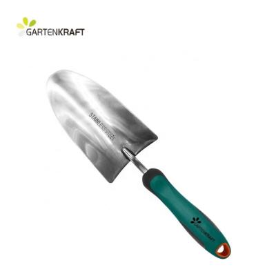 China Ergonomically Designed Stainless Steel GARTENKRAFT GT003 Stainless Steel Head TPR+PP Handle Hand Trowel For Garden for sale