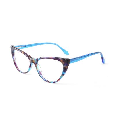 China Women Eyewear Eyeglasses Frame Ladies Cat Eye Optical Prescription Glasses Fashion Eyewear Frame TR90 Optical Glasses Monocle Frames for sale