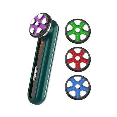 China Anti-Puffiness Mini Handheld Lift Rf Ems Beauty Instrument Led Light Therapy Photon Face Neck Lift Massage Spa Skin Care Beauty Device for sale