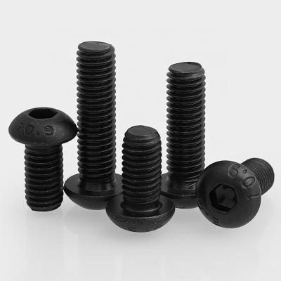 China ISO7380 Pan Carbon Steel Hexagon Socket Knob Machine Screw Head Fastener for sale