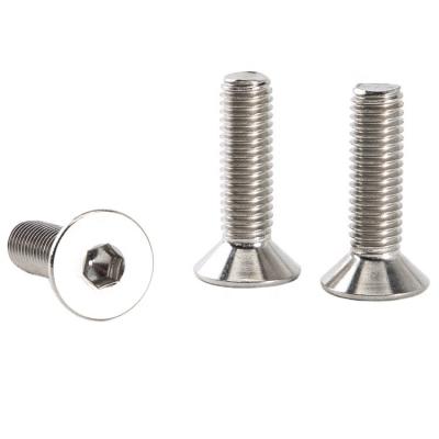 China Stainless Steel Hex Din7991 Flat Socket Countersunk Flat Head Machine Screws for sale