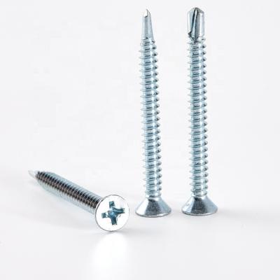 China Flat Galvanized Flat Head Self Drilling Cross Head Screw for sale