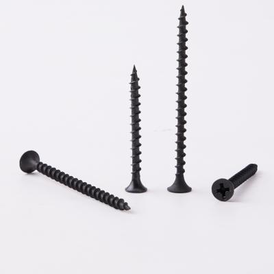 China Matte Black / Gray Phosphate Self Tapping Screw Horn Head Fine Thread Drywall Screw for sale