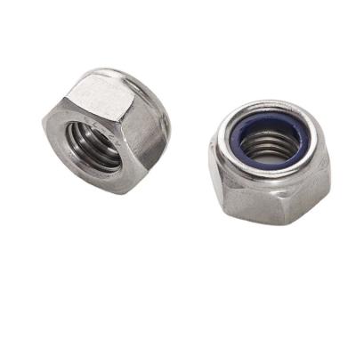 China Heavy Industry Stainless Steel Nylon Hex Insert Lock Nuts DIN985 for sale